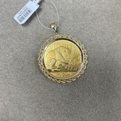 Gold Coin Pendant 