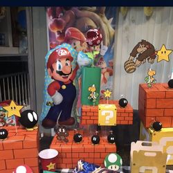 Super Mario Bros Party setup $40 JUST REDUCED MUST GO MOVING