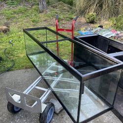 125 Gallon  Wood Cabinet With Hood