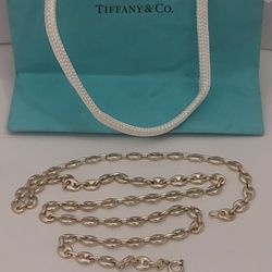 Tiffany & Co. 24" Sterling Silver. Necklace 