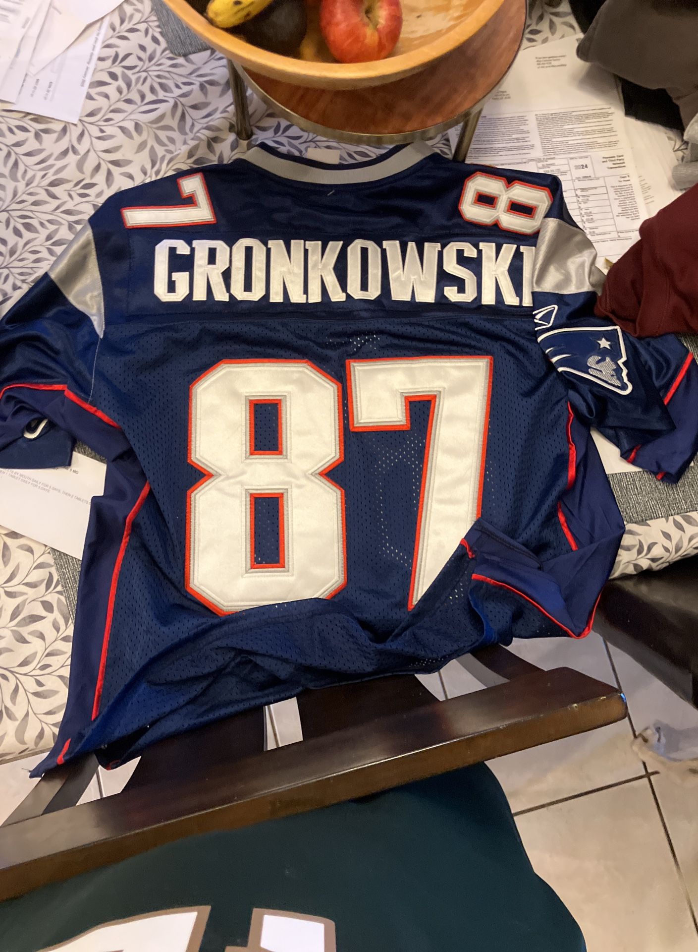 Authentic New England Patriots Gronkowski Blue NFL Jersey