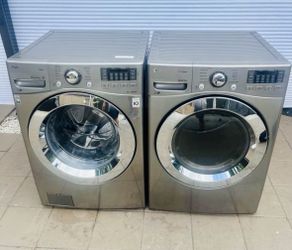 LG SET WASHER AND GAS DRYER / WITH-WITHOUT PEDESTALS