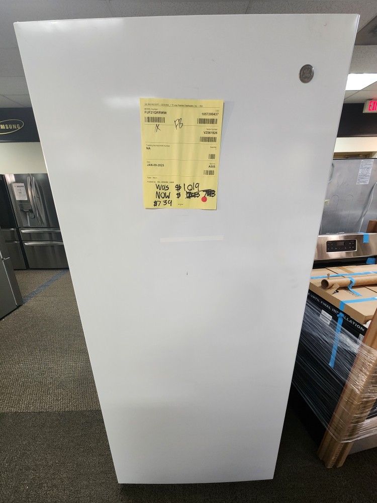 Garage Ready 21.3 Cu.ft Frost Free Defrost Upright Freezer In White