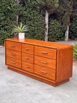 Postmodern Danish Modern Vintage 9 Drawer Dresser Credenza – MCM Wood