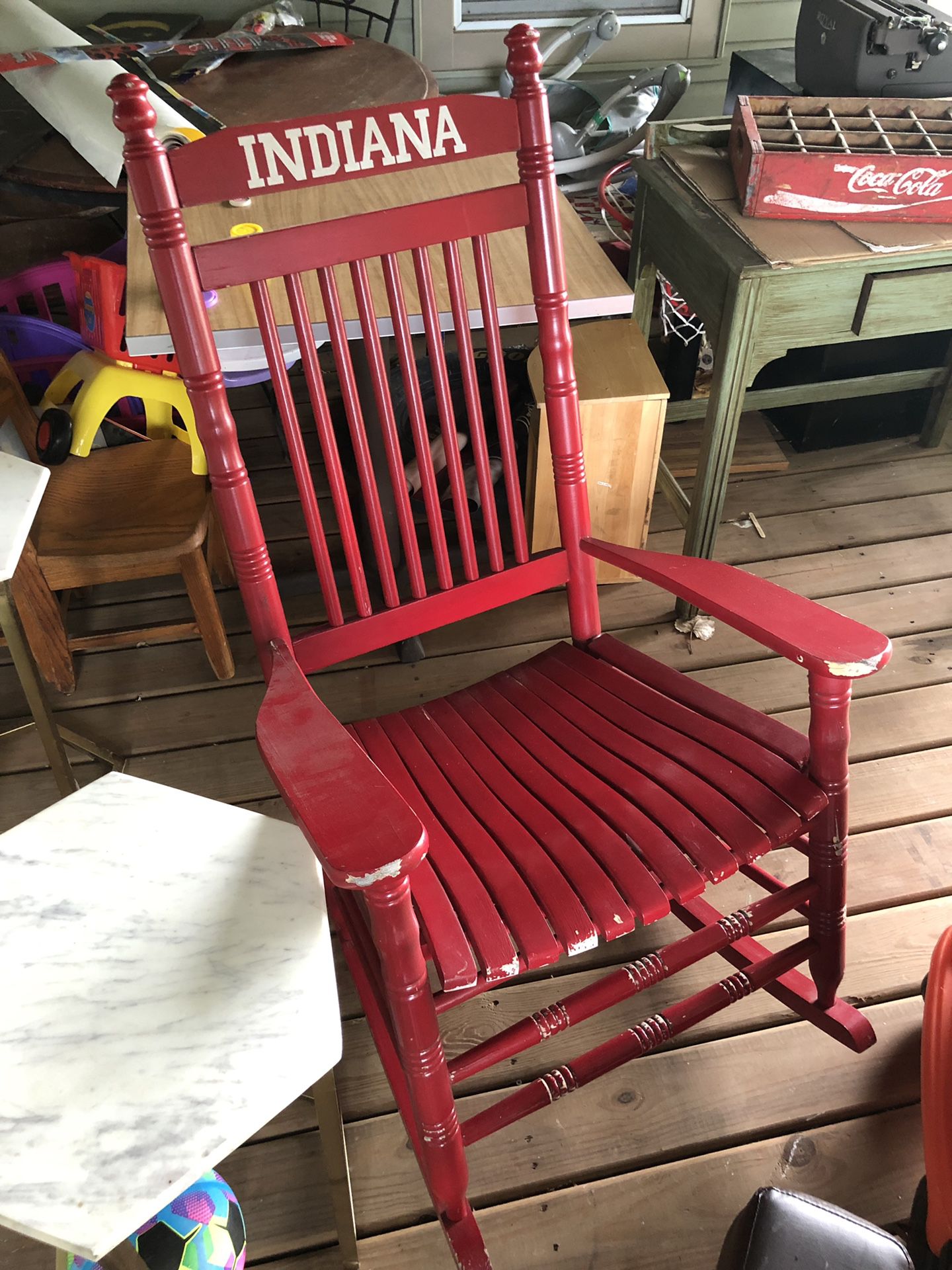 IU Wooden Rocking Chair