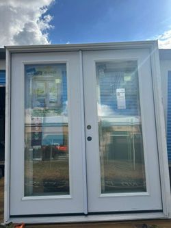 new double French exterior door with frame 72 x 80
