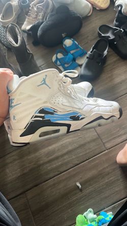 Air Jordan 6 White University Blue Sneakers