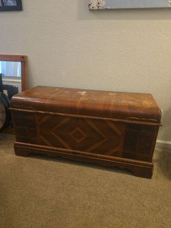 Vintage 1940s Ed Roos "Waterfall" Cedar Chest - Art Deco Style - North Natomas