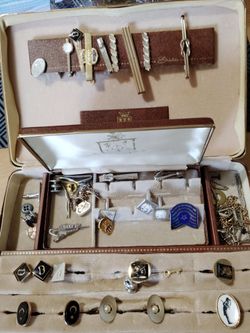 Vintage Tie Tacks, Tie Bars, Cuff Links and Watch Chain