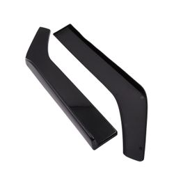2x Glossy Black Polished Car Rear Bumper Lip Diffuser Splitter Canard Protector 