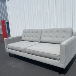 🚚FREE DELIVERY🚚 West Elm-Drake Sofa 76" Silver Twill, 2-Seat Grey Sofa.