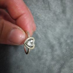 Sterling Silver Diamonique Ring Size 8 
