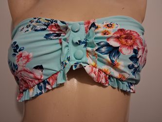 Seafolly Australia Floral Bandeau Swim Top - US Size 8 ( Top Only)