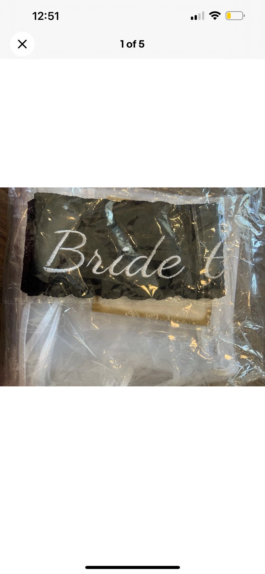 NEW Bachelorette Party Supplies Sash Banner Vail 4 Pieces Bride Decorations