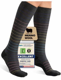 🧦✨ Merino Wool & Bamboo Compression Socks 15-20 mmHg — Brand New | Size L/XL | Unisex