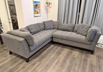 Grey L couch