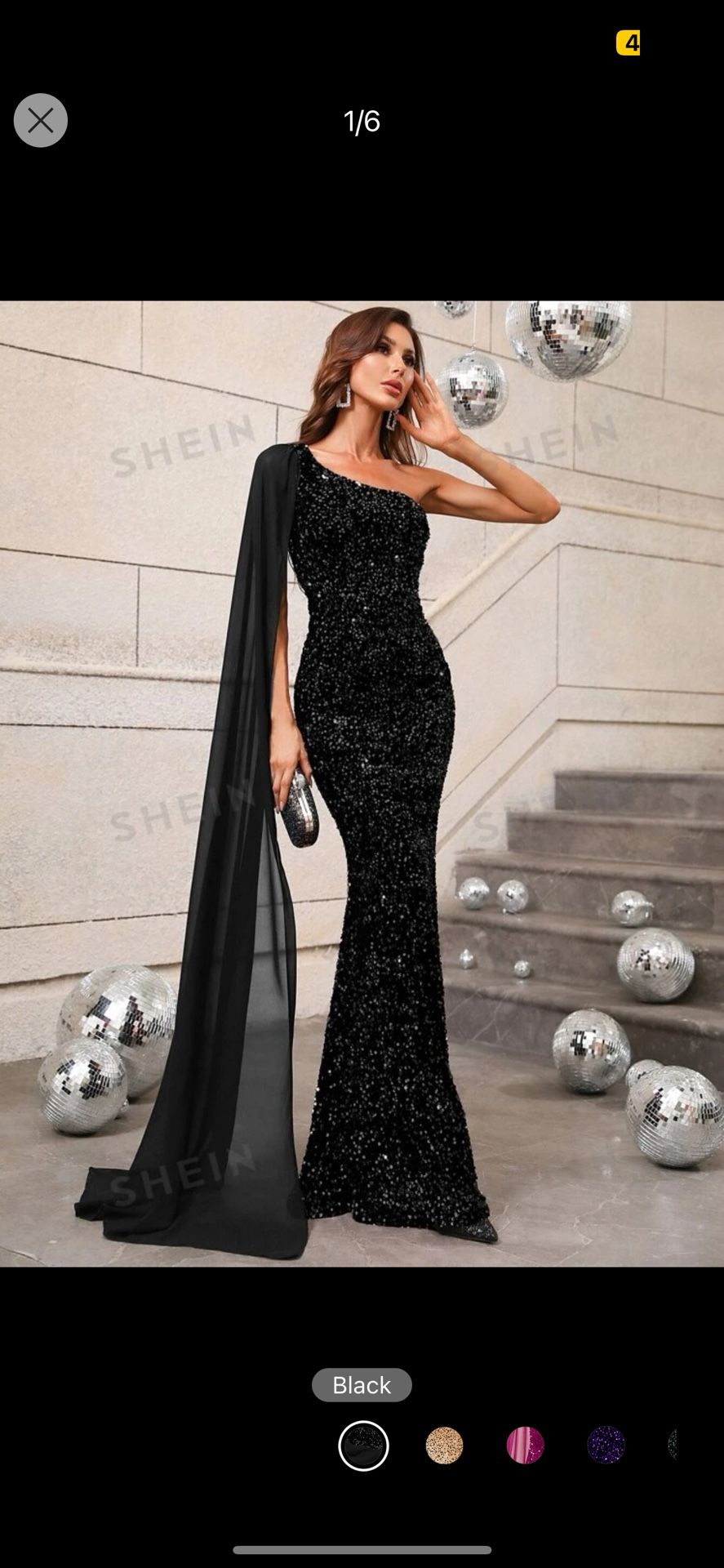 Black sequin dress 