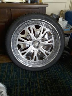 24 Davins 3 pieces rims and tires 6 lugs ford