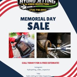 Memorial Day Sale all Month 