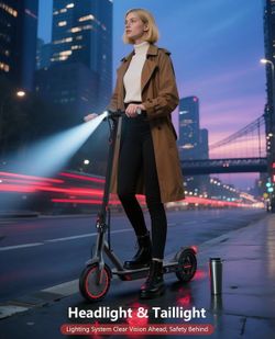 Electric Scooter with Dual Suspension, 8.5”/10" Tires, 350W/500W Motor, 19/22 Mph, Max 22/25/27/49Miles Range, Foldable E Scooter for Adults with Brak