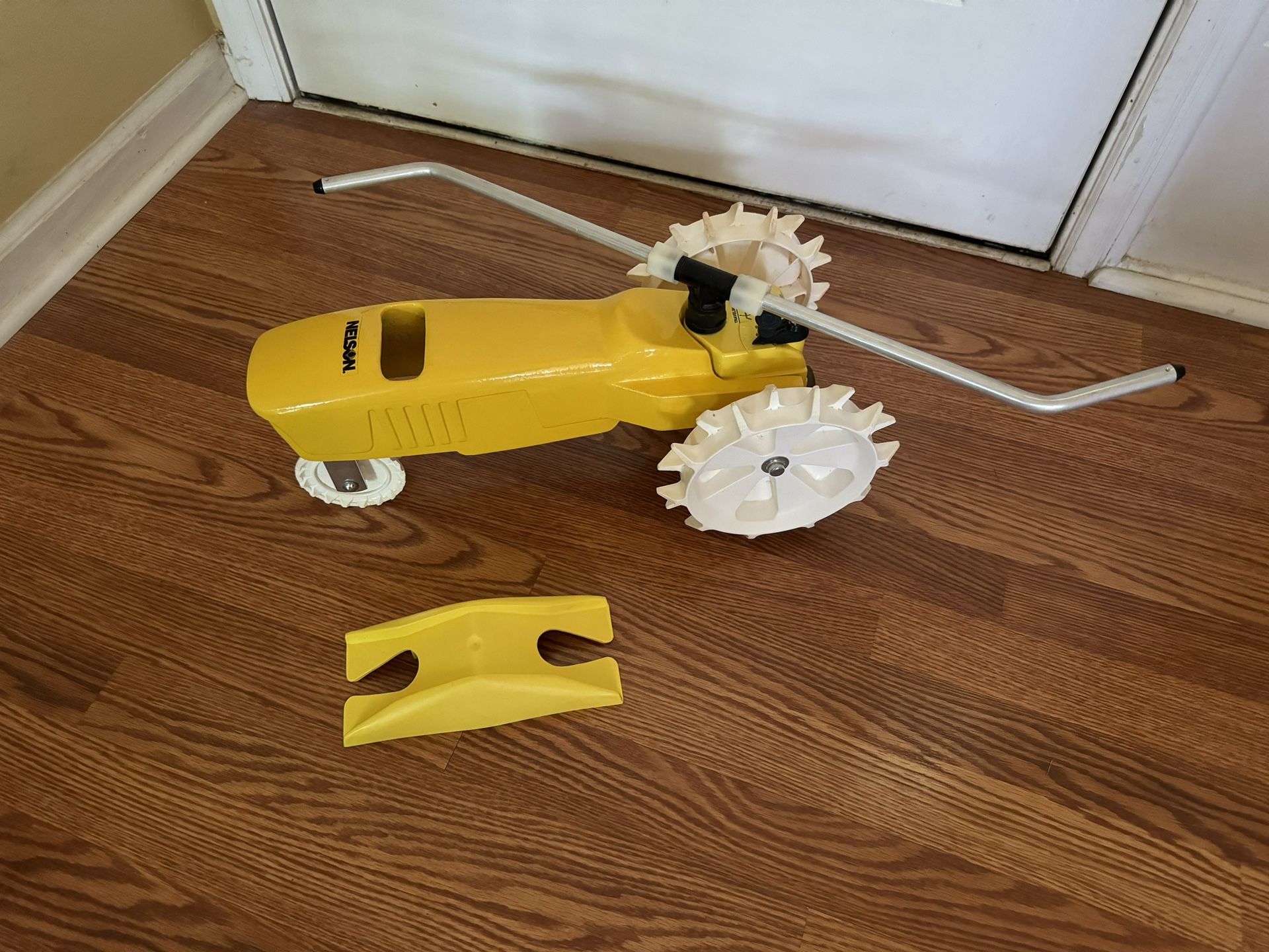 Nelson Rain Train Traveling Sprinkler, Cast Iron