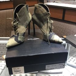 Saint Laurent Paris Camo Shoes