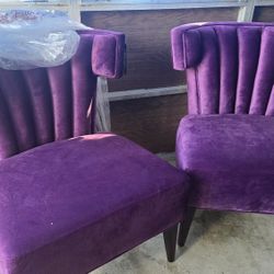 Purple Velvet Chairs 