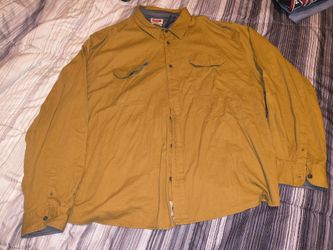 Wrangler Authentics Mens Shirt  Size 3XL Short Sleeve Button Down Brown Ruggard