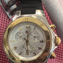 Michele Jelly Bean Chronograph Silicone Watch MWW12F000095 MSRP 