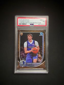 2025 Bowman Cooper Flagg Chrome Reptillian Refractor #BCV- 1 PSA7