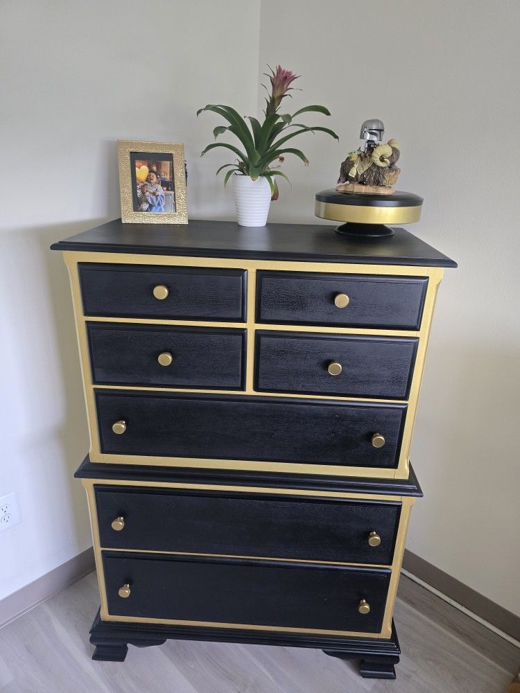 Ethan Allen Highboy Dresser And Bassett Mirror Co. Mirror Both Vintage 
