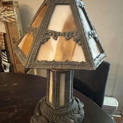 Stunning Antique Slag Glass Table Lamp ONLY $160 OBO