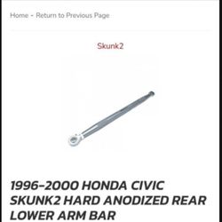 1(contact info removed) HONDA CIVIC SKUNK2 HARD ANODIZED REAR LOWER ARM BAR