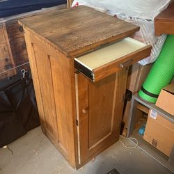 Oak Antique Dentist Cabinet