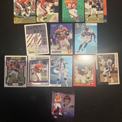 90+ Card Lot Over 35+ Years Of Denver Broncos Including Bo Nix Rookie
