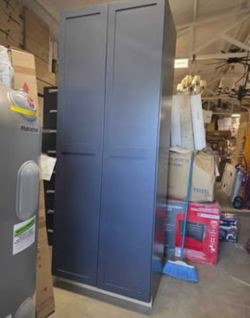 36x96x23 kitchen pantry cabinet blue new open box item