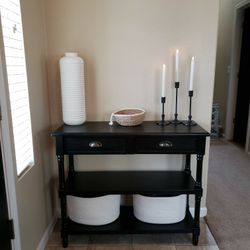 Black entryway table