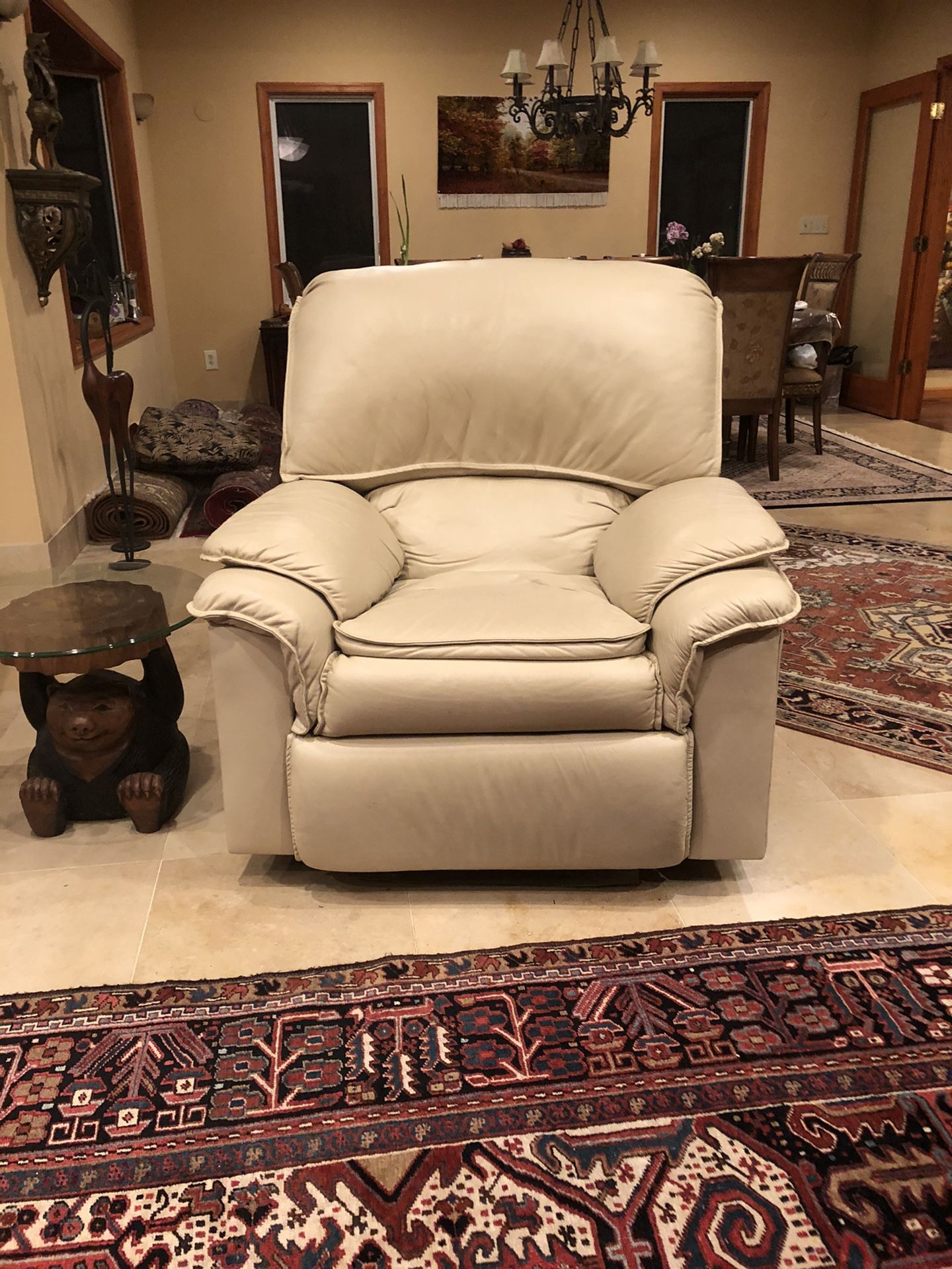 Leather recliner