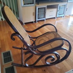 Vintage Mid Century Modern Bentwood & Cane Rocking Chair. FREE DELIVERY NICE GIFT IDEA!