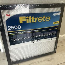 3M Filtrete 2500 Air Filters 20x20x1 (4pk)