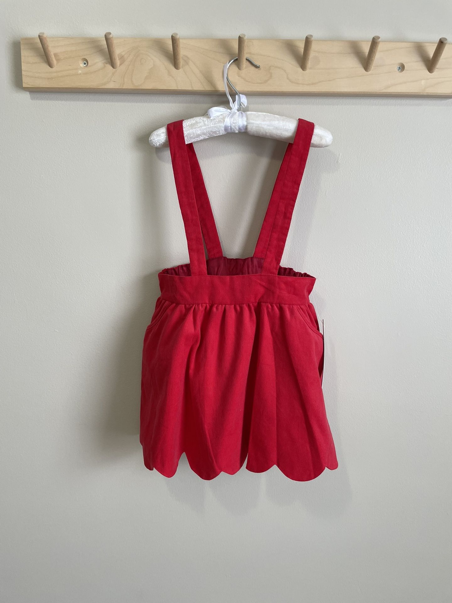 Girls Corduroy Skirt With Suspenders