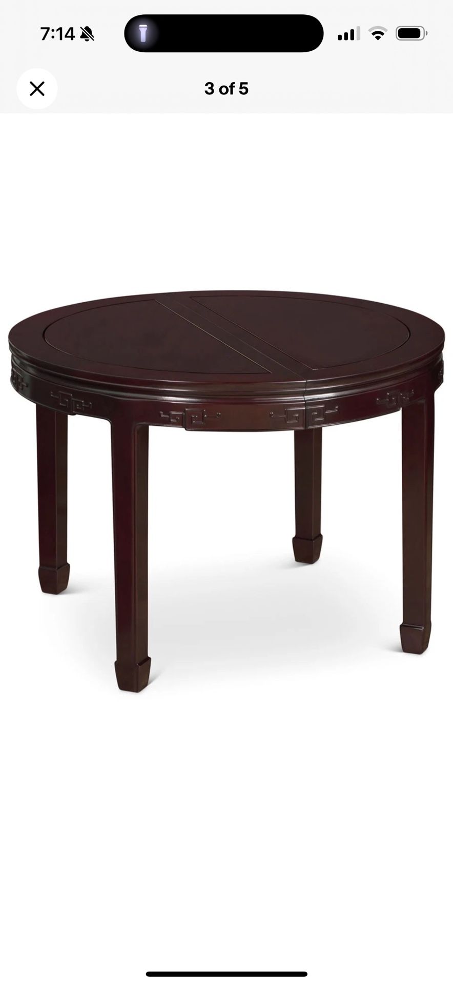 Rosewood Table With Leaf