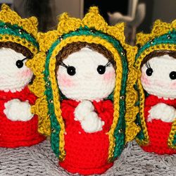 Virgen de Guadalupe a Crochet 6”