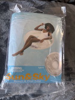 Sun & Sky Holographic Glitter Pool Float Tube