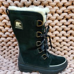 Sorel High Top Fur Lined Boots US Size 9.5 Black