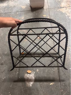 Vintage metal magazine rack