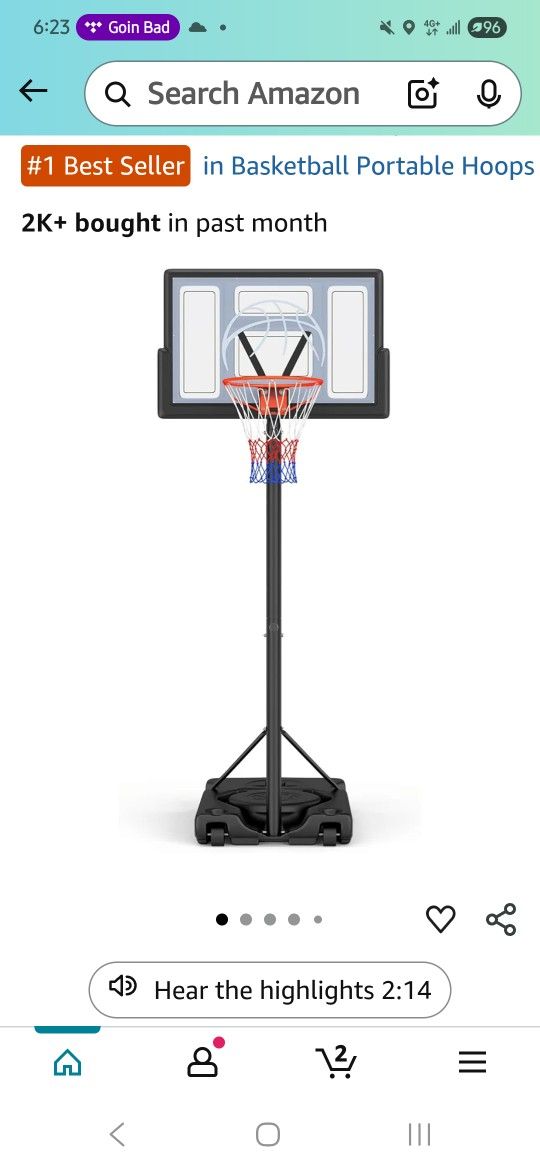 New Outdoor Basketball Hoop