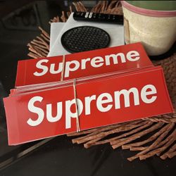 Supreme - Classic Box Logo Stickers - Red