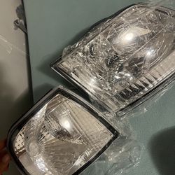 Clear Chrome headlights Ford F150 