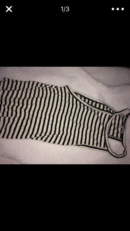 Size s striped women's halter top